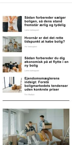 Anteprima del sito ejendomsaviser.dk, media di Danimarca per articoli sponsorizzati