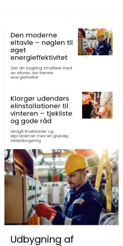 Anteprima del sito elektrikerland.dk, media di Danimarca per articoli sponsorizzati