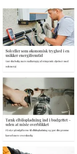 Anteprima del sito elektrikervagten.dk, media di Danimarca per articoli sponsorizzati
