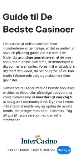 Podgląd witryny faircasino.dk, medium z kraju Dania do artykułów sponsorowanych
