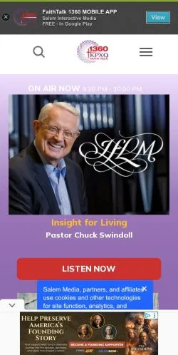Anteprima del sito FaithTalk 1360, media di Stati Uniti per articoli sponsorizzati