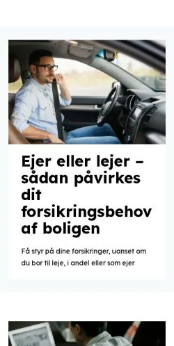 Anteprima del sito forsikringsfakta.dk, media di Danimarca per articoli sponsorizzati