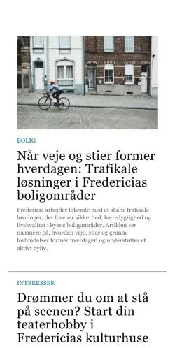 Anteprima del sito fredericiabladet.dk, media di Danimarca per articoli sponsorizzati