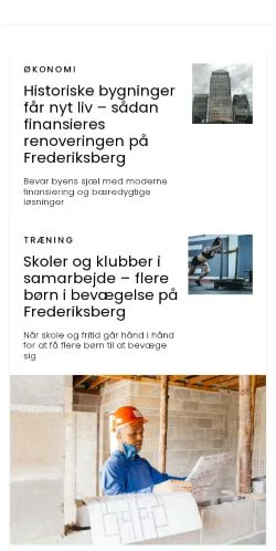 Anteprima del sito frederiksbergfokus.dk, media di Danimarca per articoli sponsorizzati