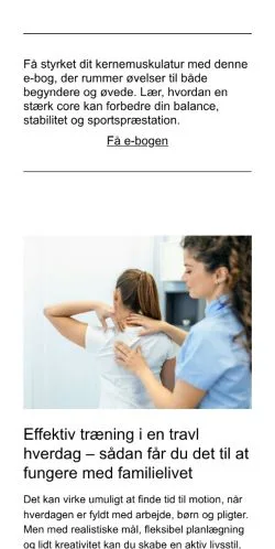 Anteprima del sito fysionettet.dk, media di Danimarca per articoli sponsorizzati