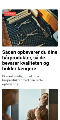 Sponsorlu makaleler için Danimarka medyası haarfolk.dk sitesinin önizlemesi