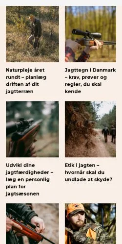 Podgląd witryny jagtzonen.dk, medium z kraju Dania do artykułów sponsorowanych