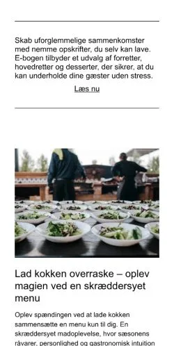 Anteprima del sito mincatering.dk, media di Danimarca per articoli sponsorizzati