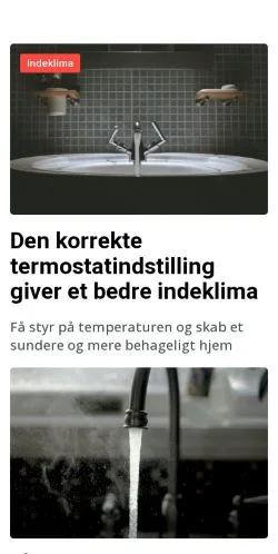 Forhåndsvisning av nettstedet minvvs.dk, medium fra Danmark for sponsede artikler