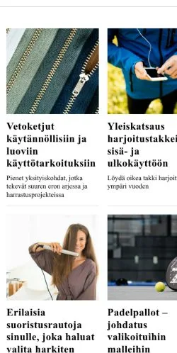 Anteprima del sito nainenteema.fi, media di Finlandia per articoli sponsorizzati