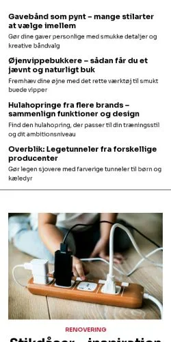Anteprima del sito noerrebrotid.dk, media di Danimarca per articoli sponsorizzati