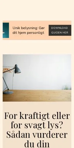 Preview of the omlamper.dk website, a media outlet in Denmark for sponsored articles