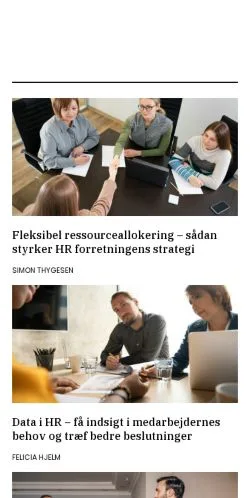 Anteprima del sito omrekruttering.dk, media di Danimarca per articoli sponsorizzati