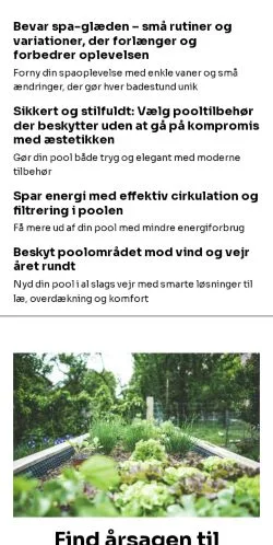 Forhåndsvisning av nettstedet poolnu.dk, medium fra Danmark for sponsede artikler