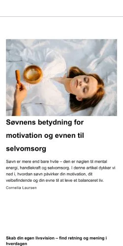 Förhandsvisning av webbplatsen psykologicentrum.dk, medium i Danmark för sponsrade artiklar