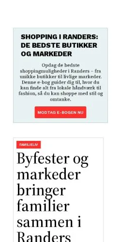 Anteprima del sito randersavisen.dk, media di Danimarca per articoli sponsorizzati
