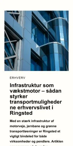 Anteprima del sito ringstedmagasinet.dk, media di Danimarca per articoli sponsorizzati