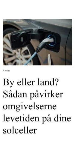 Anteprima del sito solcellesnak.dk, media di Danimarca per articoli sponsorizzati