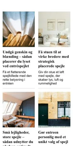 Anteprima del sito spejlstil.dk, media di Danimarca per articoli sponsorizzati