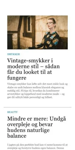 Voorbeeld van de site styleshop.dk, medium uit Denemarken voor gesponsorde artikelen