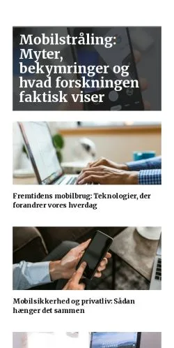 Anteprima del sito telefonsvar.dk, media di Danimarca per articoli sponsorizzati