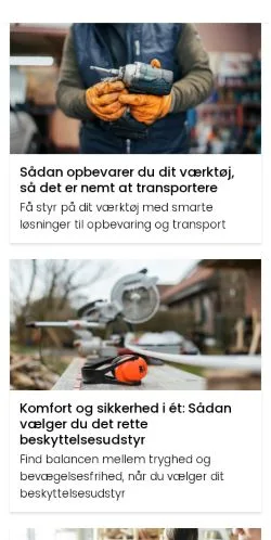 Vista previa del sitio vaerktoejsinfo.dk, medio de Dinamarca para artículos patrocinados