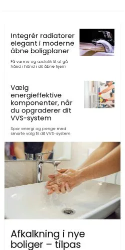 Forhåndsvisning av nettstedet vvsavis.dk, medium fra Danmark for sponsede artikler