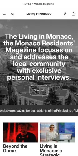 Anteprima del sito Living in Monaco, media di Stati Uniti per articoli sponsorizzati
