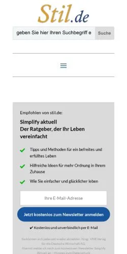 スポンサード記事向けのドイツメディア、Stilのサイトプレビュー