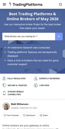 스폰서 기사용 미국 매체 Trading Platforms 사이트 미리보기