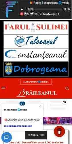 Anteprima del sito Brăileanul Brăila, media di Romania per articoli sponsorizzati