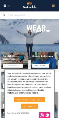Anteprima del sito Antrekk, media di Paesi Bassi per articoli sponsorizzati