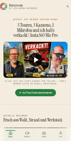 Anteprima del sito Reisezoom, media di Germania per articoli sponsorizzati