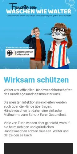 Anteprima del sito Waschen Wie Walter, media di Germania per articoli sponsorizzati