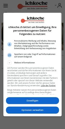 Podgląd witryny Ichkoche, medium z kraju Szwajcaria do artykułów sponsorowanych