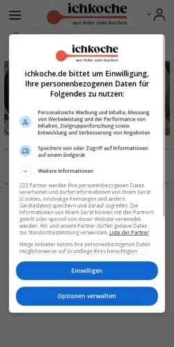 スポンサード記事向けのドイツメディア、Ichkocheのサイトプレビュー