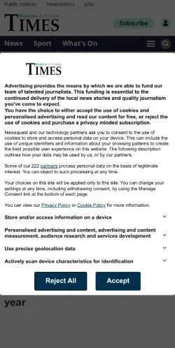 Podgląd witryny Braintree & Witham Times, medium z kraju Wielka Brytania do artykułów sponsorowanych