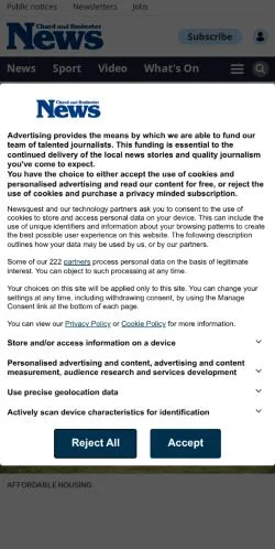 Anteprima del sito Chard And Ilminster News, media di Regno Unito per articoli sponsorizzati