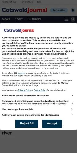 Anteprima del sito The Cotswold & Evesham Journal, media di Regno Unito per articoli sponsorizzati