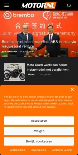 스폰서 기사용 네덜란드 매체 Motor.NL 사이트 미리보기