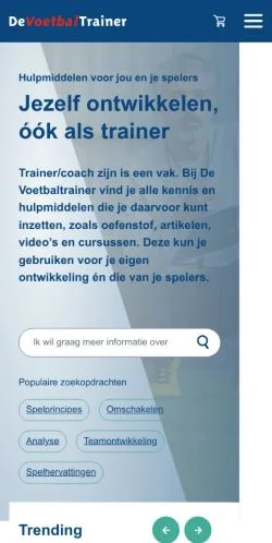 Anteprima del sito De VoetbalTrainer, media di Paesi Bassi per articoli sponsorizzati