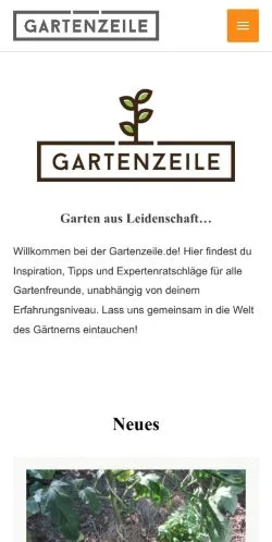 Anteprima del sito Gartenzeile, media di Germania per articoli sponsorizzati