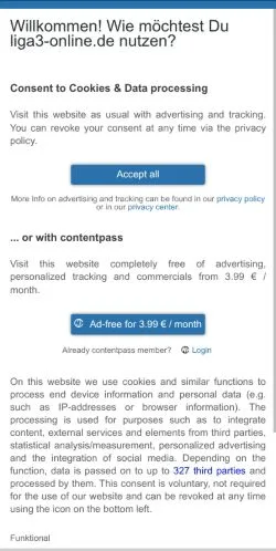 Anteprima del sito Liga3 Online, media di Germania per articoli sponsorizzati