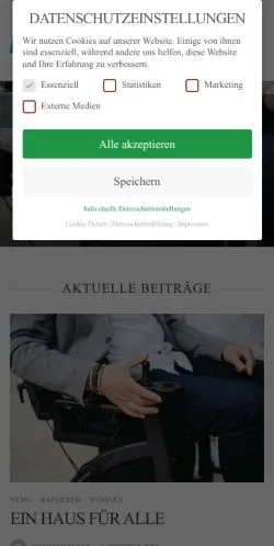 Pré-visualização do site Blog Barrierefrei, meio de Alemanha para artigos patrocinados