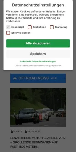 Preview of the Offroad Blog website, a media outlet in Germany for sponsored articles