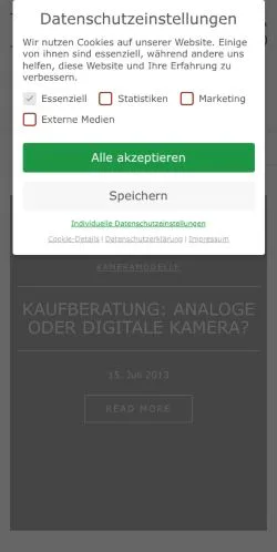 Podgląd witryny Kamerafokus, medium z kraju Niemcy do artykułów sponsorowanych
