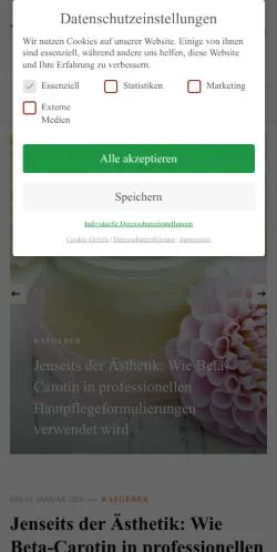 Vorschau der Website Beauty und Schminktipps, Medium aus Deutschland für gesponserte Artikel