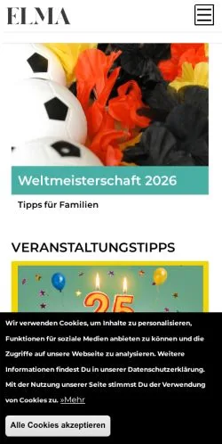 Anteprima del sito Elternmagazin, media di Germania per articoli sponsorizzati