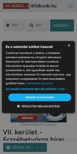 Anteprima del sito Ittlakunk Erzsébetváros, media di Ungheria per articoli sponsorizzati