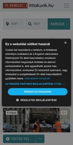 Anteprima del sito Ittlakunk Terézváros, media di Ungheria per articoli sponsorizzati